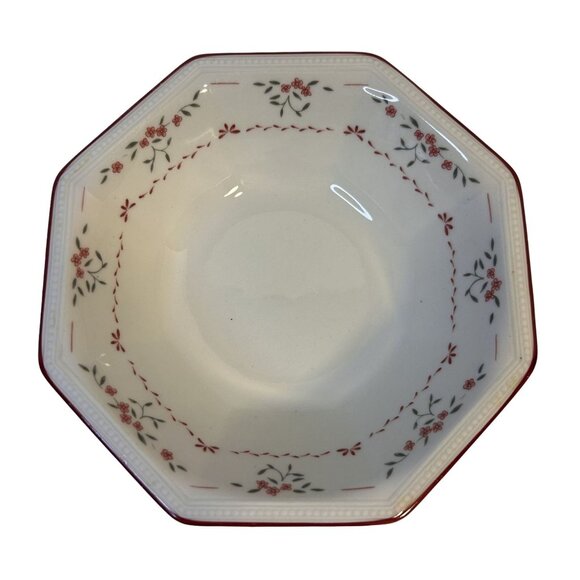 Johnson Brothers Madison Pattern 8-Sided Floral Design Set-2 Coupe Cereal Bowls - Picture 6 of 8